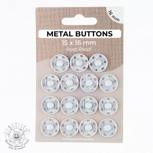 Boutons Pression METAL 16 mm off white