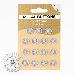Boutons Pression METAL 12 mm off white