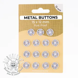 Boutons Pression METAL 12 mm off white