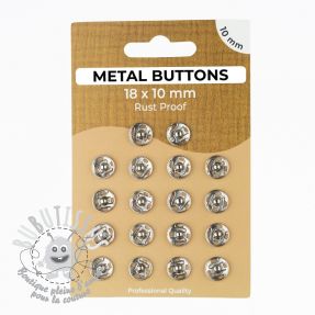 Boutons Pression METAL 10 mm silver