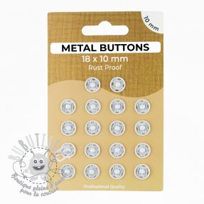 Boutons Pression METAL 10 mm silver
