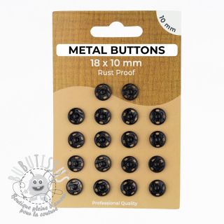 Boutons Pression METAL 10 mm black