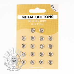 Boutons Pression METAL 8,5 mm silver