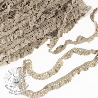 Dentelle de coton élastique sand