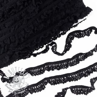 Dentelle de coton élastique black