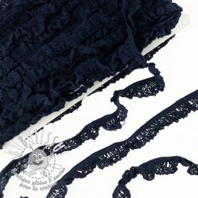 Dentelle de coton élastique dark blue