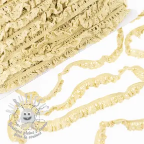 Dentelle de coton élastique light yellow