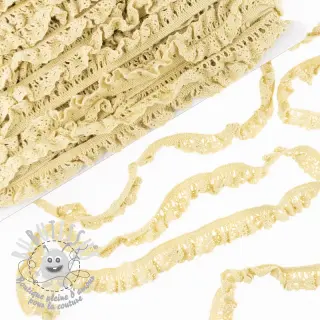 Dentelle de coton élastique light yellow