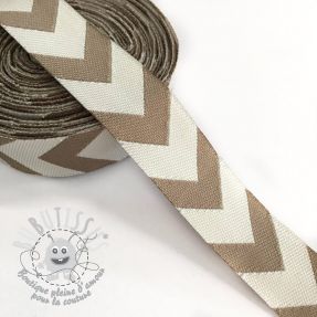 Ruban Chevron beige