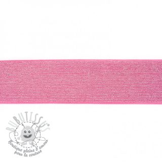 Élastique lisse 5 cm glitter fuchsia