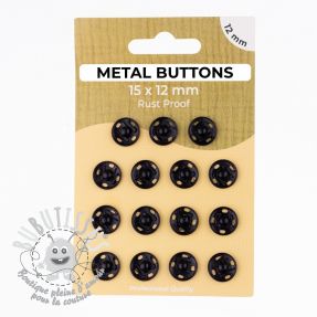 Boutons Pression METAL 12 mm black