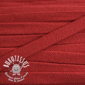 Cordon coton plat 15 mm red
