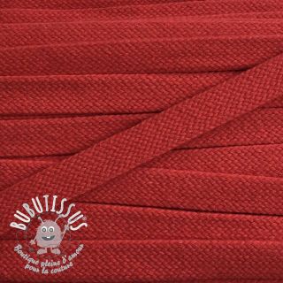 Cordon coton plat 15 mm red
