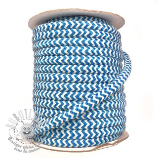 Cordon coton macramé ZIG ZAG aqua