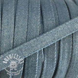 Cordon coton plat 10 mm Denim baby blue