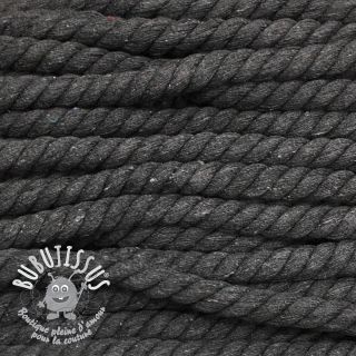 Cordon coton macramé 12 mm anthracite