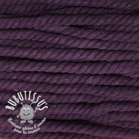 Cordon coton macramé 12 mm violet
