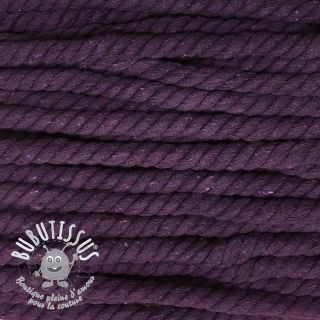 Cordon coton macramé 12 mm violet