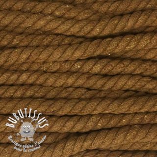 Cordon coton macramé 12 mm brun