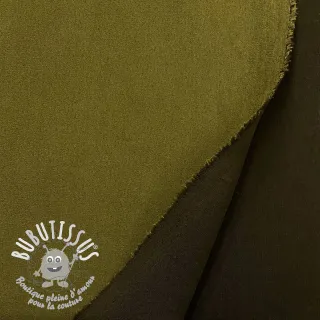 Suede stretch army green