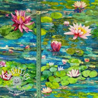 Tissu déco premium Impressive water lilly digital print