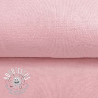 Bord-côte lisse rose poudré ORGANIC