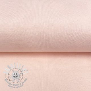 Bord-côte lisse rose pâle ORGANIC