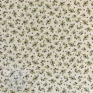 Tissu déco Linenlook premium Black Olive