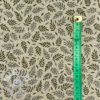 Tissu déco Linenlook premium Leaf Scandi