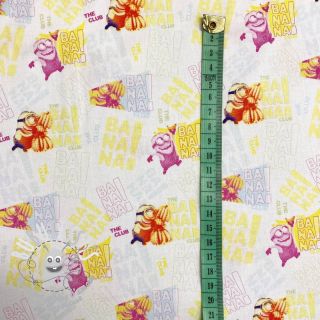 Tissu coton MINIONS Banana digital print