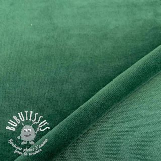 Tissu velours jersey dark green