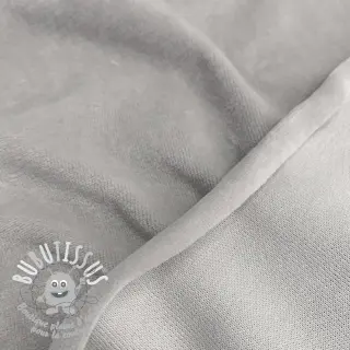 Tissu velours jersey light grey
