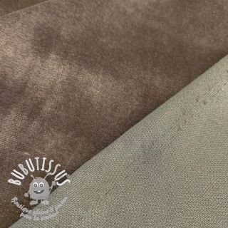 Tissu velours jersey taupe