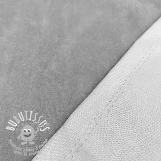 Tissu velours jersey grey
