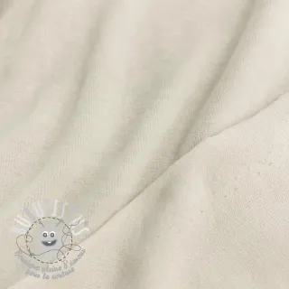 Tissu velours jersey ecru