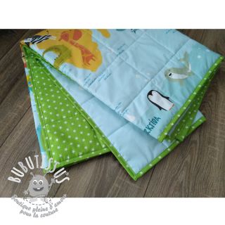 Tissu coton Petit stars lime