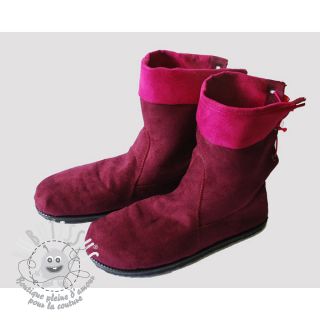 Simili cuir suédine ALASKA fuchsia/amethyste