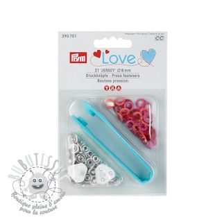 Prym LOVE Jersey Boutons Pression 8 mm rouge