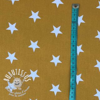 Tissu coton Stars ochre