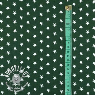 Tissu coton Petit stars dark green