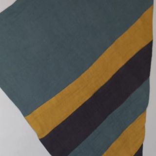 Tissu double gaze/mousseline ochre GOTS