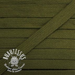 Cordon coton tubulaire plat 17 mm camo green