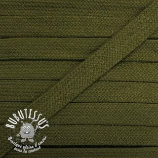 Cordon coton tubulaire plat 13 mm camo green