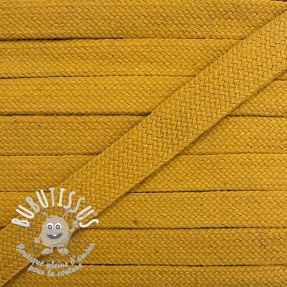 Cordon coton tubulaire plat 17 mm ochre