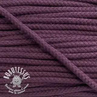 Cordon coton 8 mm violet