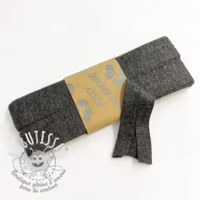 Biais élastique viscose - 3 m anthracite melange