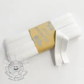 Biais élastique viscose - 3 m white