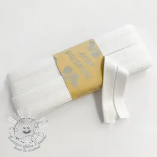 Biais élastique viscose - 3 m white