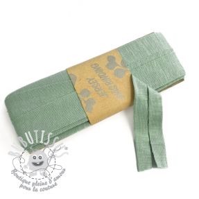 Biais élastique viscose - 3 m old green