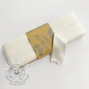 Biais élastique viscose - 3 m off white